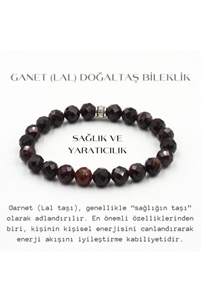 Zodyak Doğal Taş Healing Natural Stone Bracelet |   Garnet Natural Stone Cert...