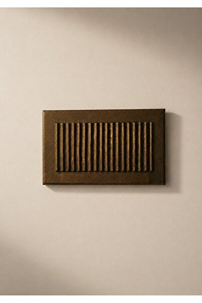 Minimalist Çizgili Metalik Bronz Tablo
