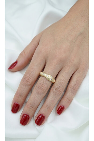 İris Jewelrys Çelik Desa Gold Yüzük