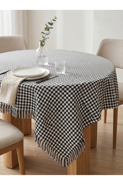 ELİTE COLLECTİON Sofra & Piknik Bezi — %100 Pamuk, Keten Dokulu, 170×170 cm