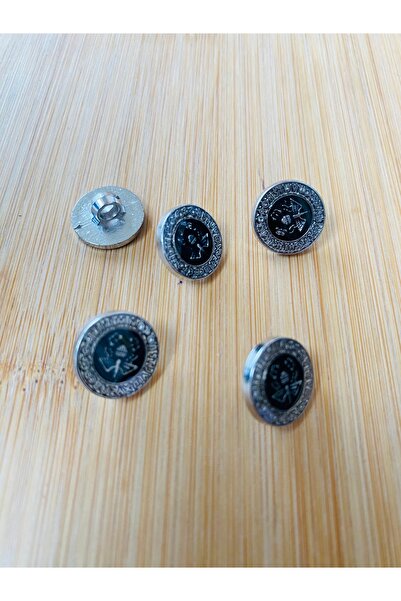 Lorin hobi Metalized Efe Vest Button 14 mm 5 Pieces Model;10