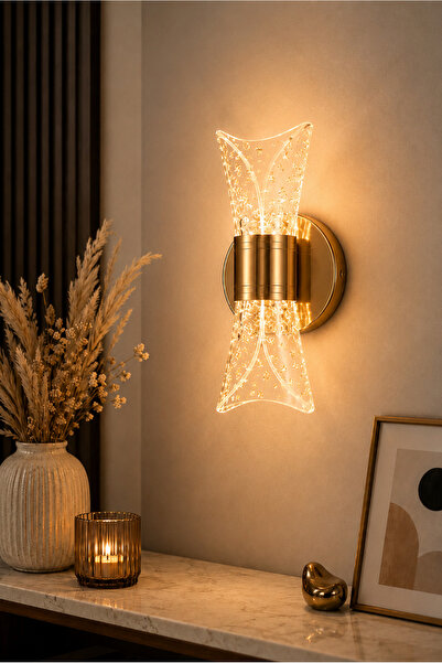 N.zone Modern Led Triple Light Crystal Wall Lighting - 22cm High and 8cm Wide...