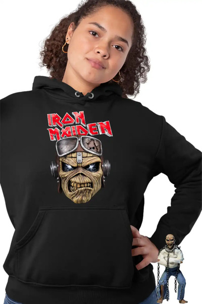 OEM Women's Hoodie Iron Maiden Biker Heavy Metal