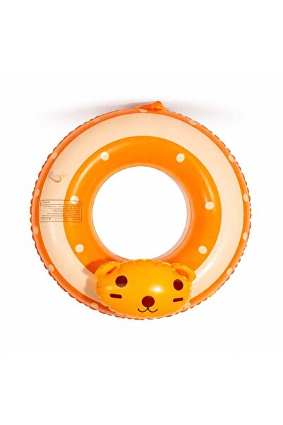 CASA JOY Inflatable Ring for Children 50 cm, Orange Bear with Polka Dots Mode...
