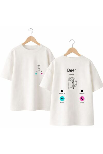 playwear تي شيرت موبايل ديكلاين أكسيكت مطبوع من الخلف والصدر، مصنوع من القطن ...