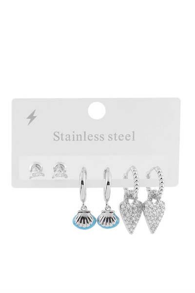 ÖZÇTAKI 316 L Stainless Steel - Anti-Allergic - Non-Tarnish - Zircon Stone - ...