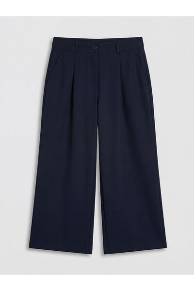 LC Waikiki New season navy loose fit women's pleated fabric trousers from gül...