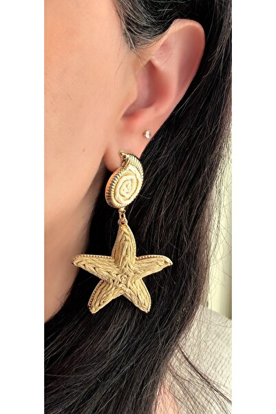 Store Diva Charm Sea Shell Straw Women's Earrings