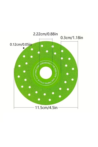 Romania Disc Diamantat Ventilat 2 în 1, 115 mm, pentru Tăiere și Șlefuire Rapidă (Gresie & Porțelan)