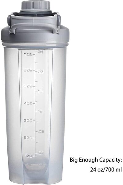 BPA زجاجة شاكر للياقة البدنية من سيلك روت، سعة 24 أونصة، شفافة