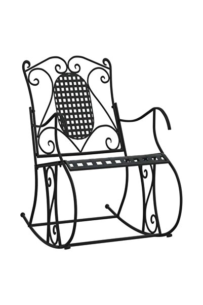 vidaxl Bancă balansoar, negru, 84 cm, oțel