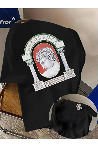 bolivia's Men's Casual Short Sleeve T-Shirt- Roman Numeral& Statue Print, Bei...