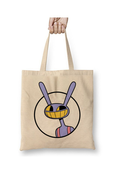Toyaso The Amazing Digital Circus Jax White Tote Bag Long Handle Shopping Bag...
