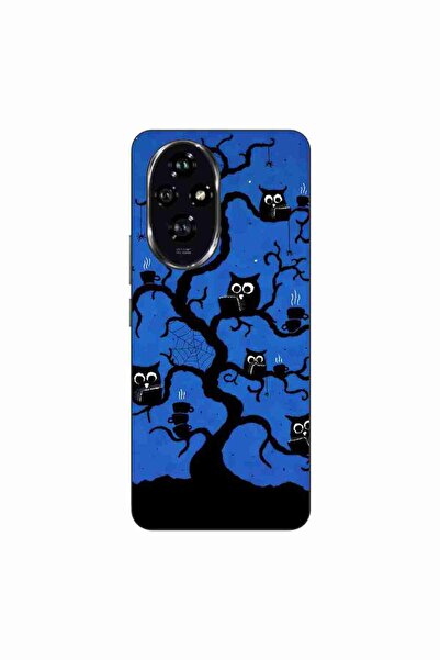 OEM Husa compatibila cu Honor 200 Silicon Gel Tpu Model Halloween Tree Owls