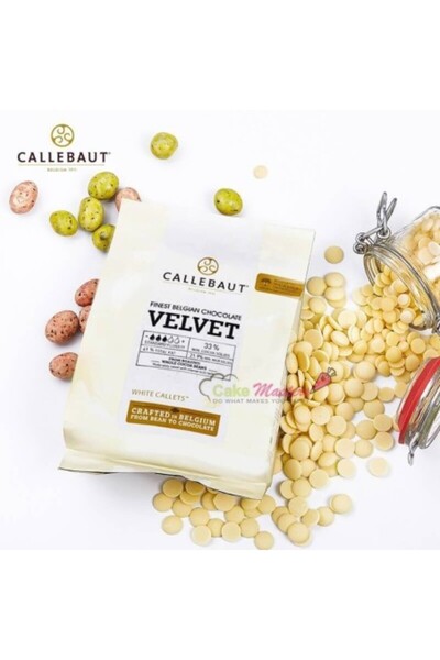 Callebaut CakeMasters Ciocolată alba 32% Velvet VRAC 1kg veritabilă belgiană