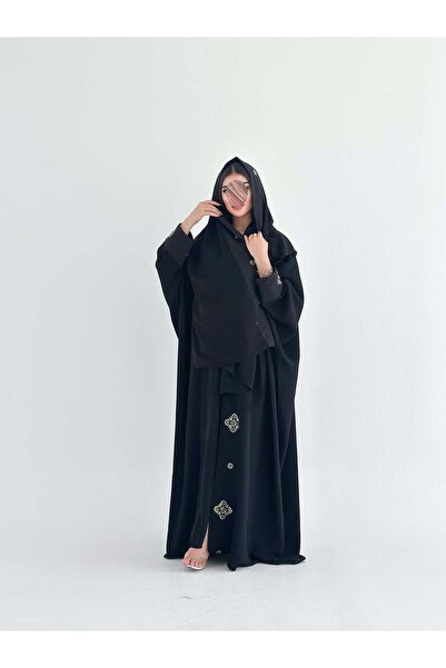 AYA عباية نش بشت بتطريز لينن موديل mwt2006