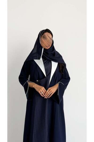 AYA mw2103 عباية بليزر بخامة راقيه من كريب والمخطط