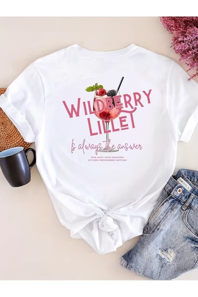 puolikuu Tricou unisex cu croială confortabilă, cu panglică și imprimeu dublu