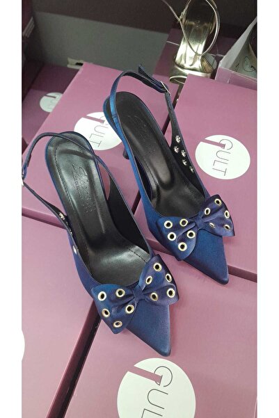GULT Women's Bowknot Studded Satin Shoes