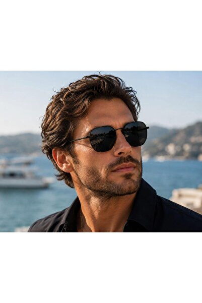 Bay Emir Po-241 Pentagonal Polarized Uv400 Metal Series Men's Sunglasses 50*2...
