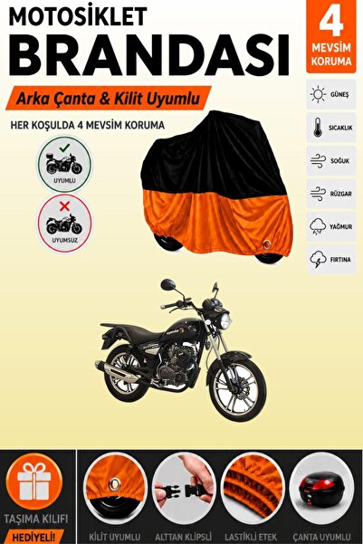Cemku Double Black Top - Orange Bottom, Rear Bag Compatible Asian Elegan.T 15...