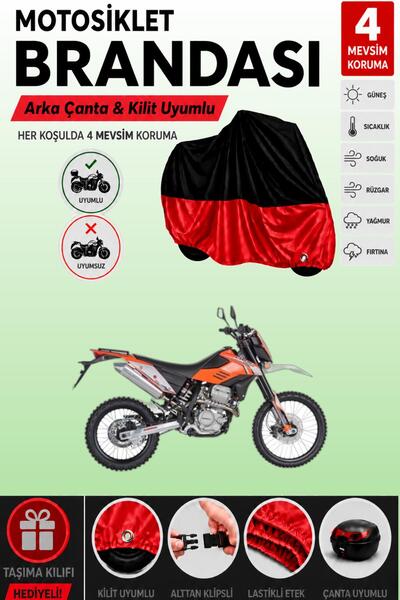 Cemku Double Black Top - Red Bottom, Rear Bag Compatible Mondial X-Treme Endu...