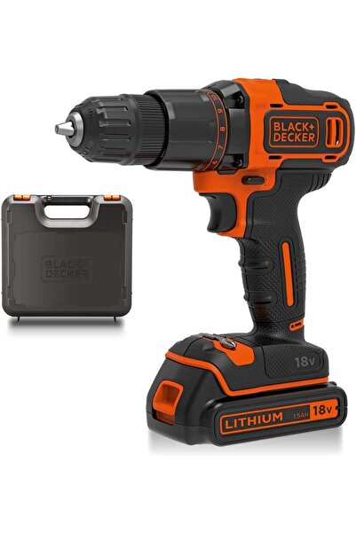 Black&Decker مثقاب مطرقي لاسلكي من بلاك آند ديكر، 18 فولت، بطارية ليثيوم أيون...