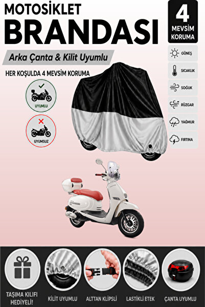 Cemku Double Black Top - Gray Bottom, Rear Bag Compatible Kuba Brilliant 125 ...