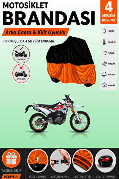 Cemku Double Black Top - Orange Bottom, Rear Bag Compatible Rks Rk200-R Motor...