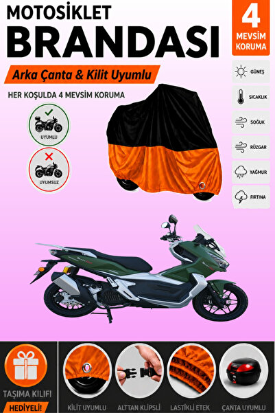 Cemku Double Black Top - Orange Bottom, Rear Bag Compatible Motolux Wow 150 M...