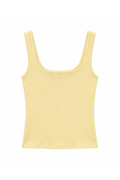LUUNA STORE Sari Wide Strap Cotton Tank Top