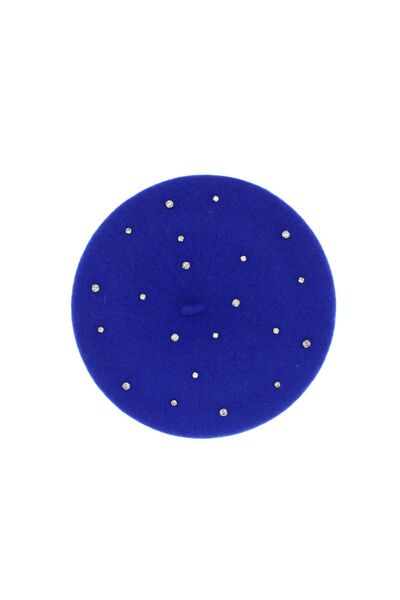 ButicCochet Beretă de damă, din lână, ButicCochet, mărime unică, cu strasuri,...