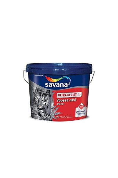 Savana Vopsea de interior ultra-lavabilă, ultra-rezistentă, SAVANA, alb super...