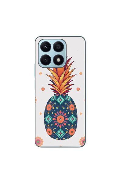 OEM Husa compatibila cu Honor X8a Silicon Gel Tpu Model Floral Pineapple