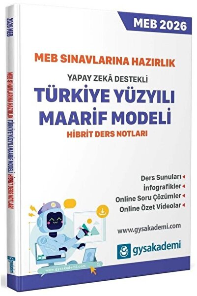 Data Yayınları GYS Akademi 2026 MEB Sınavlarına Hazırlık Türkiye Yüzyılı Maar...