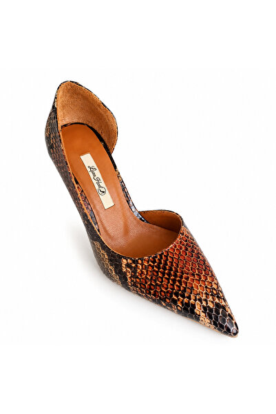 Luxe Heel Ayağınıza Değer Katan Adımlar Yılan Desenli Karnı Yarık İnce Topuk ...