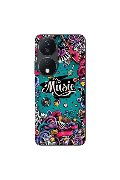 OEM Husa compatibila cu Honor X7b Silicon Gel Tpu Model Pop Art Music