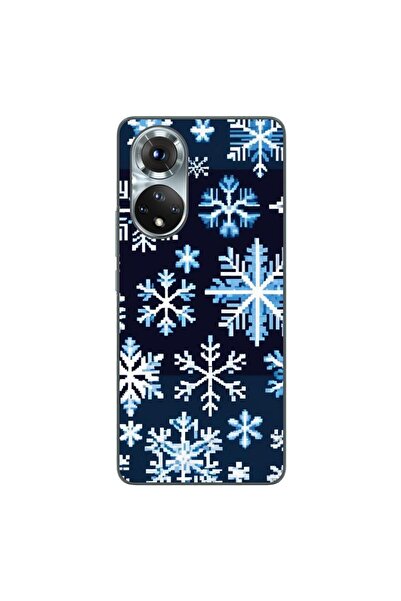 OEM Husa compatibila cu Honor 50 Silicon Gel Tpu Model Pixel Art Snowflakes