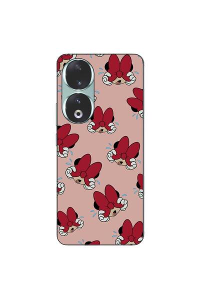 OEM Калъф, съвместим с Honor 90 5G, силиконов гел TPU, с десен Мини Маус, червен