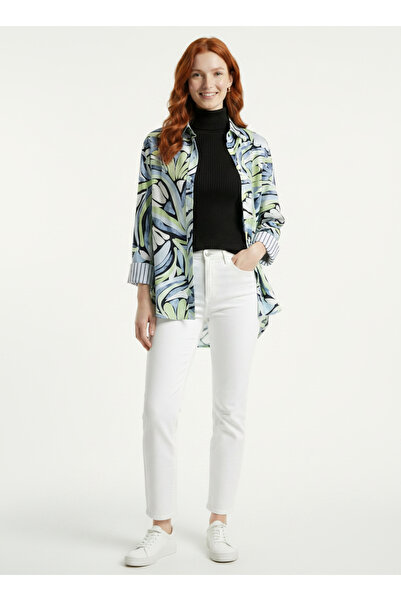 Neden Tekstil Women's Patterned Long Sleeve Shirt