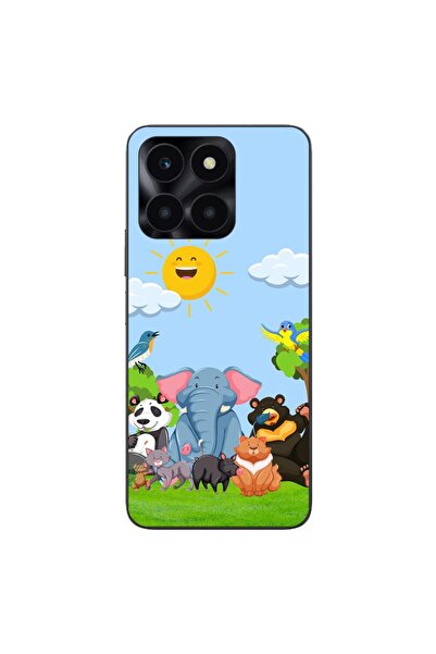 OEM Case compatible with Honor X6a Silicone Gel Tpu Jungle Friends Pattern