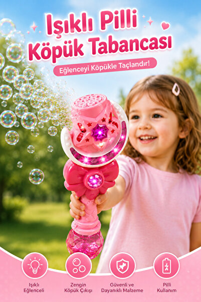 Selvira One Click Foaming Denizatı Bubble Stick Çocuk Köpük Oyuncağı Işıklı M...