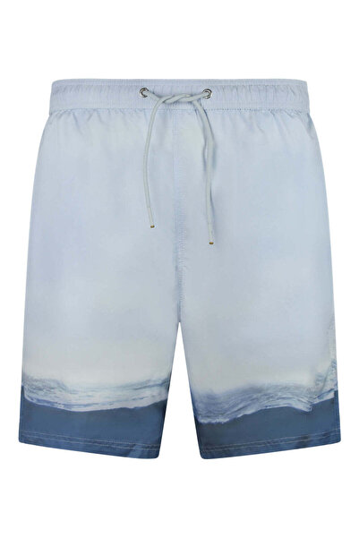 PAUL&SHARK Men's Regular Fit Logo Detailed Marine Pattern Quick-Drying Blue S...