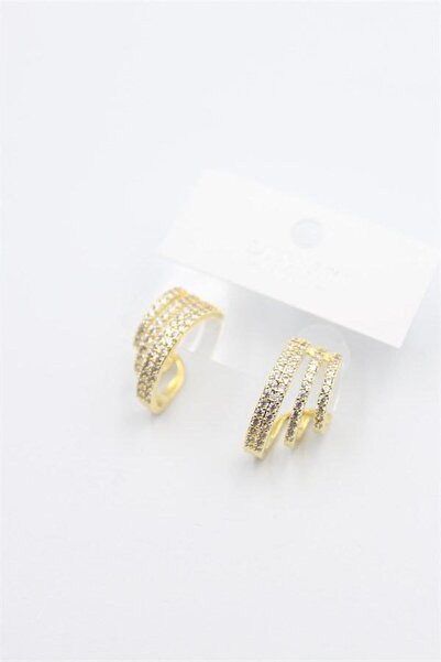 atastore2017 Jewelled Hoop Earrings - Gold