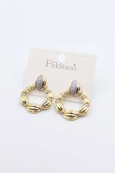 atastore2017 Knitted Hoop Earrings - Gold