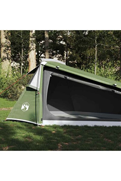 vidaxl Cort de camping pentru 2 persoane, verde, impermeabil