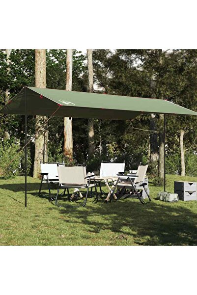 vidaxl Prelata de camping, verde, 500x294 cm, impermeabila