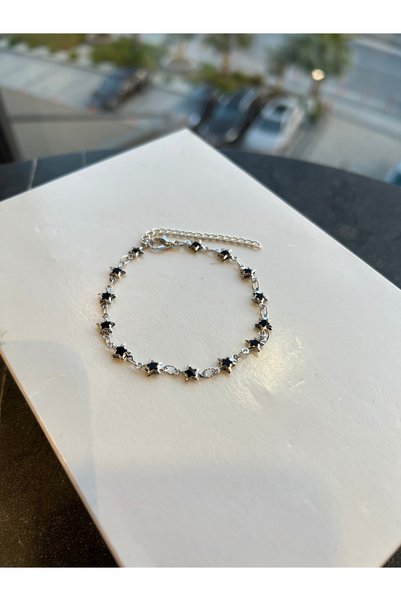 Rose and Light Black Star Bracelet