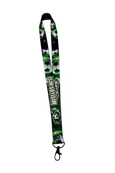 CİCCİBİCCİSHOP KİŞİYE ÖZEL FUTBOL YEŞİL SİYAH ZEMİNLİ DÜDÜK İPİ