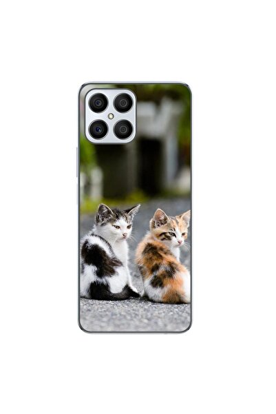 OEM Калъф, съвместим с Honor X8, силиконов гел TPU, с шарка на котенца